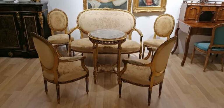 Salon w stylu ludwika XVI, XIX wiek około 1870 r